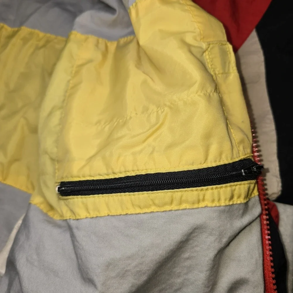 VTG 1993 Winston Cup Racing Jacket Men's L Red Black Yellow Hooded 90s NASCAR...